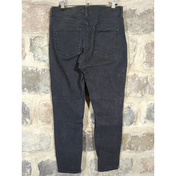 Everlane Jeans Woman's 29 The Hi Rise Washed Black‎ Ankle Basic Casual Stretch - Picture 6 of 13